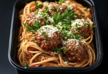 Spaghetti Beef Meatballs Pasta