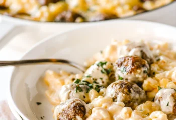 Beef Meatballs Mac & Cheese