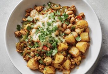 Santan Fe Ground Beef Chili Skillet