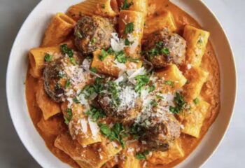 MeatBall Rigatoni Vodka Pasta